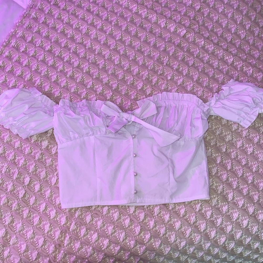 Off the shoulder peasant top